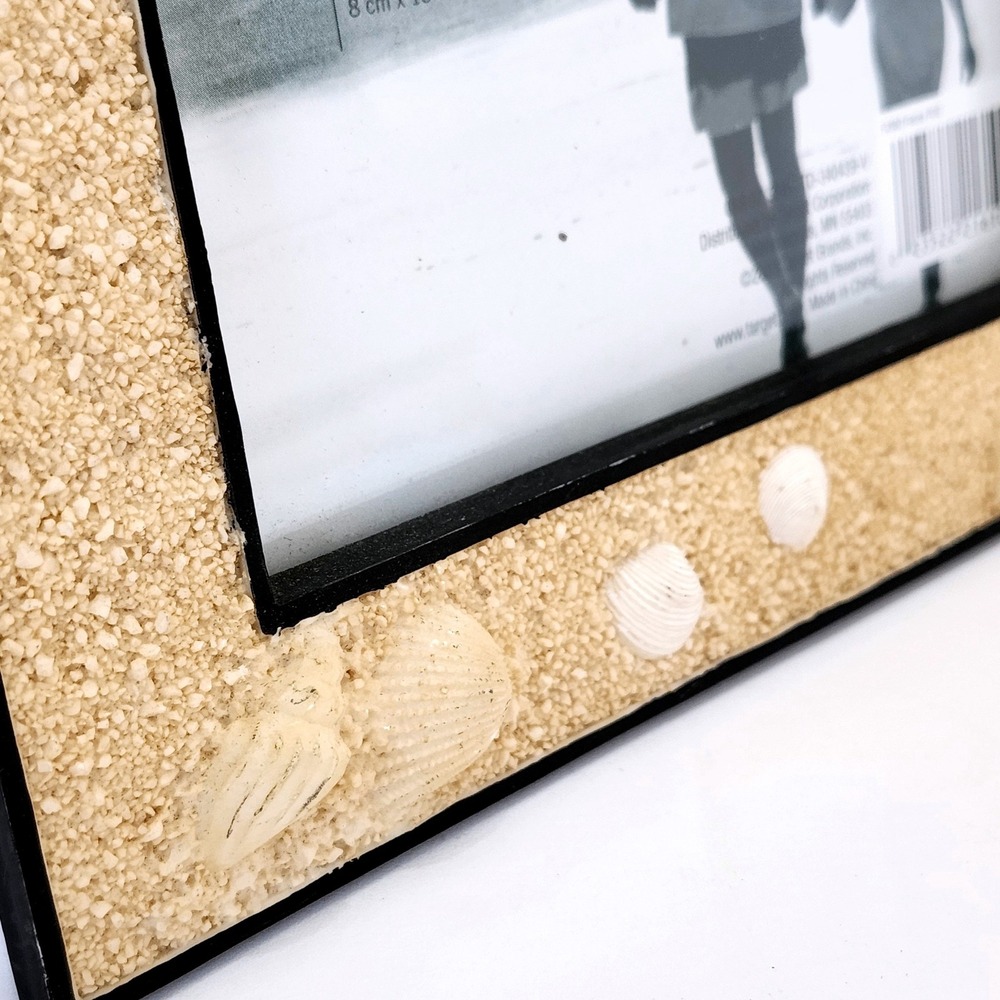 Vintage Furio 3.5x5.5 Picture Frame Beach Sand Sunglasses Seashells Umbrella - Picture 7 of 7